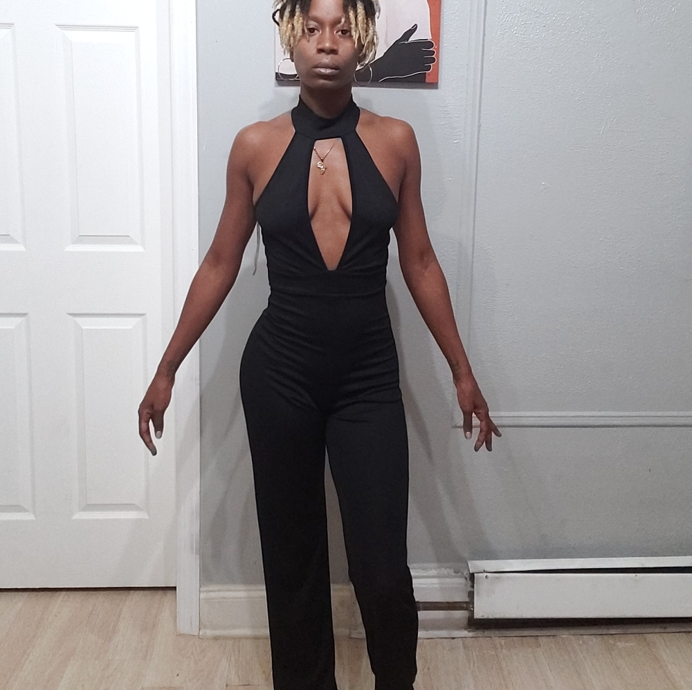 Black Chocker Jumpsuit